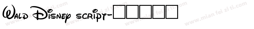 Wald Disney script字体转换